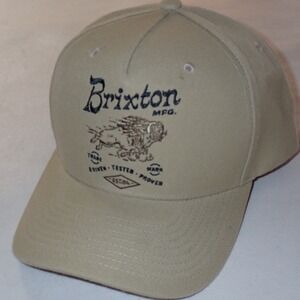 Brixton Charging Buffalo Snapback Hat Sand  New w/o tags  western cowboy hunting